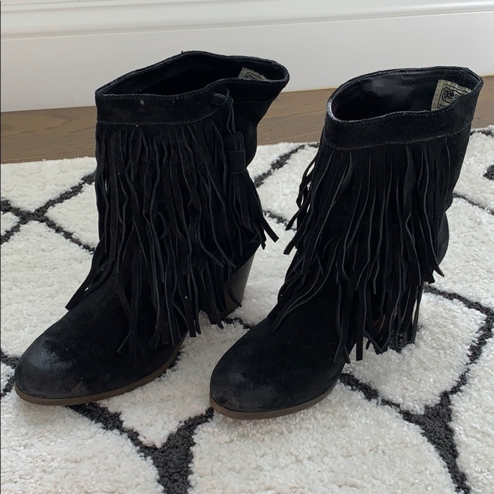 Denim Supply fringe suede boots